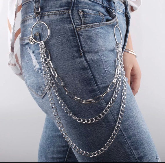 Multi-capa Pantalones / grueso cadena del - Etsy