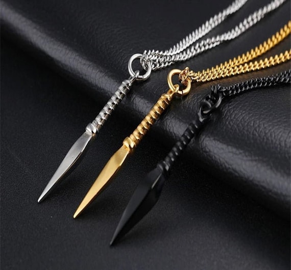 Arrow Spear Men's Jewelry Necklace Tibia Fashionable Etsy