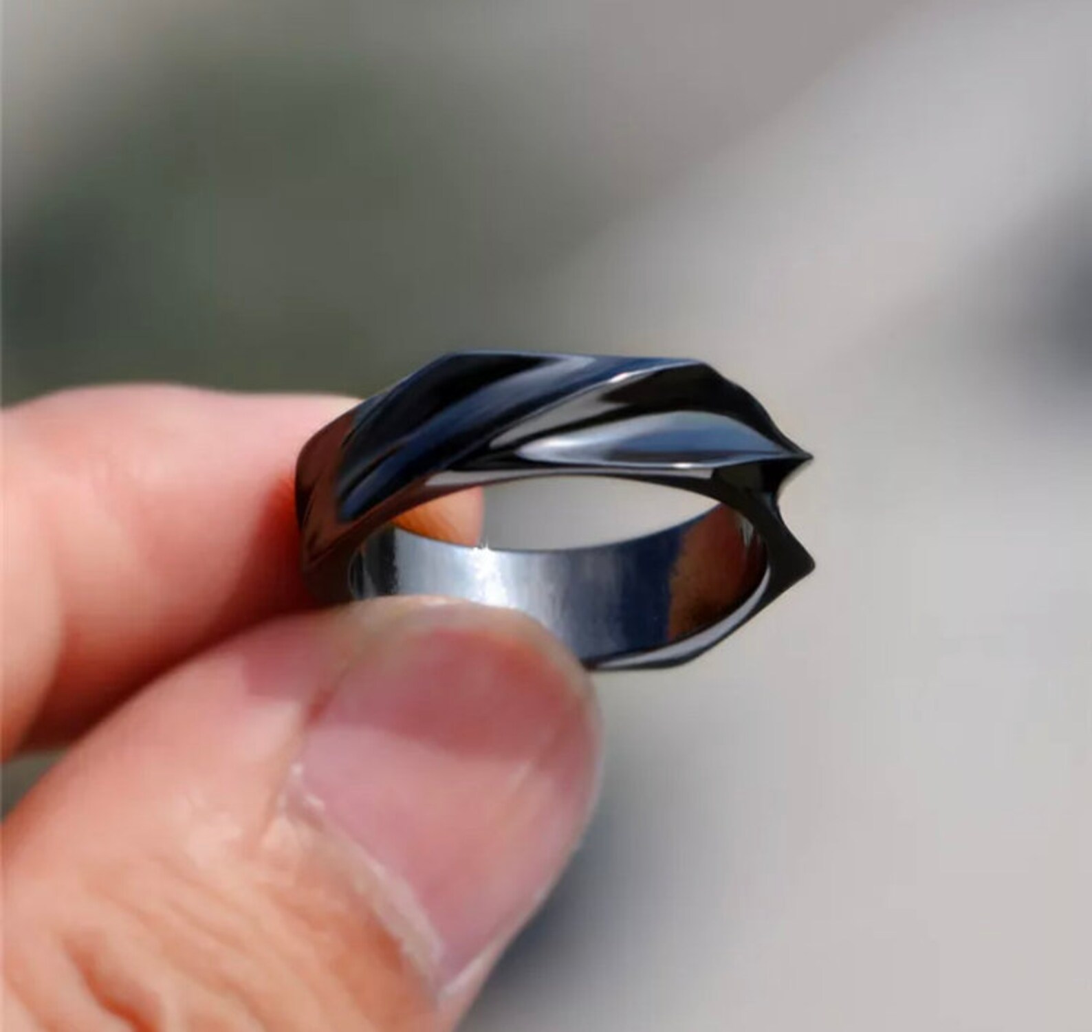 Black Finger Ring Classic Simple Minimalist Woman Man Ring Etsy Australia