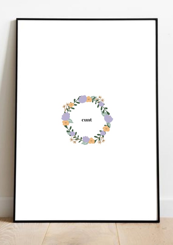 cnt-c-word-c-word-floral-flower-explicit-curse-word-swear-etsy