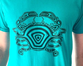 Crab Jade T-shirt Unisex Men Sizes Animal Lovers Gift Graphic T Shirts Animal Art Design Cancer Zodiac Lovers Gifts Modern Texas Art Shirt