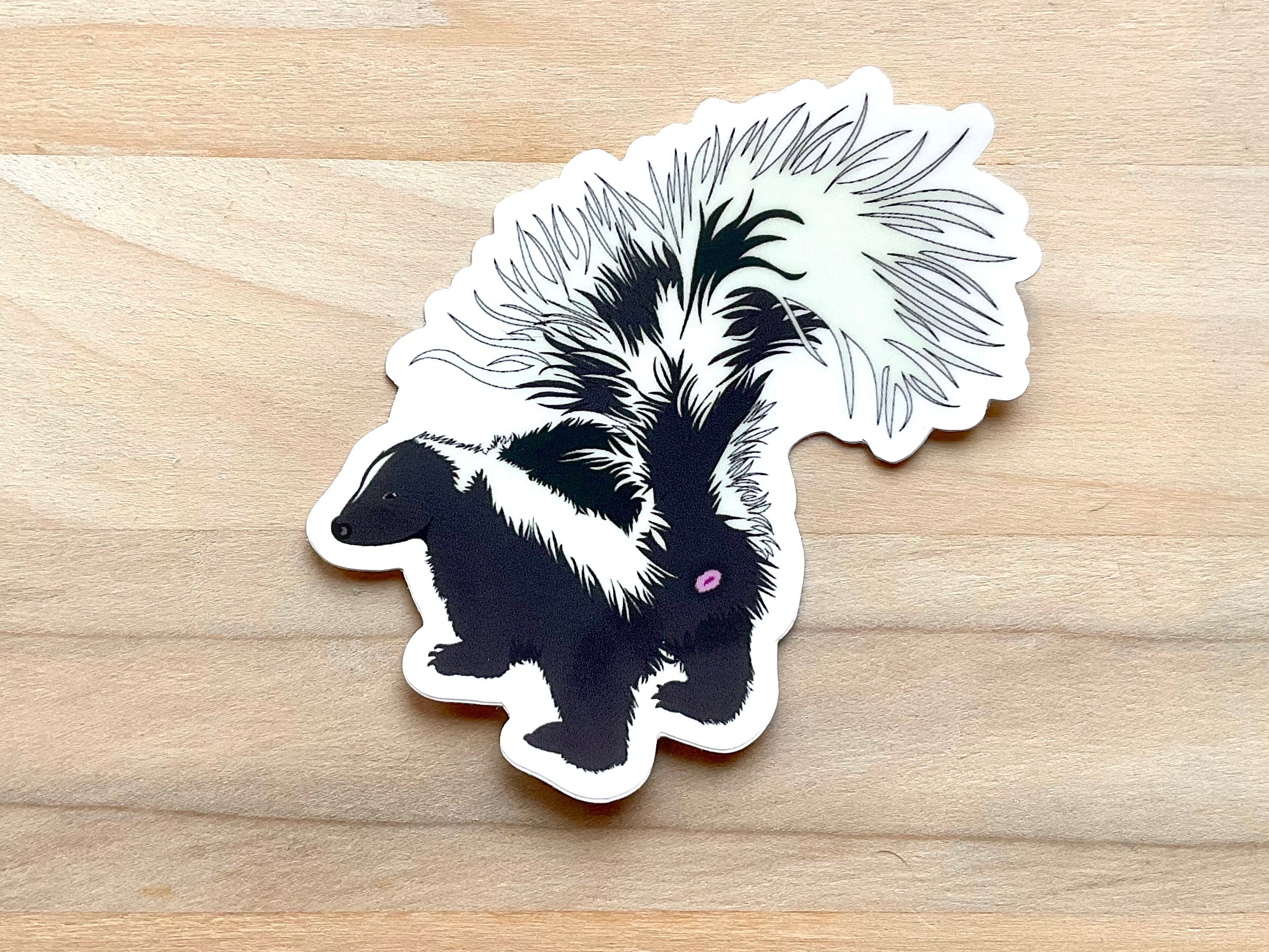 Skunk Sticker Skunk Butt Vinyl Sticker – Funny Animal Sticker for Water Bottle ...