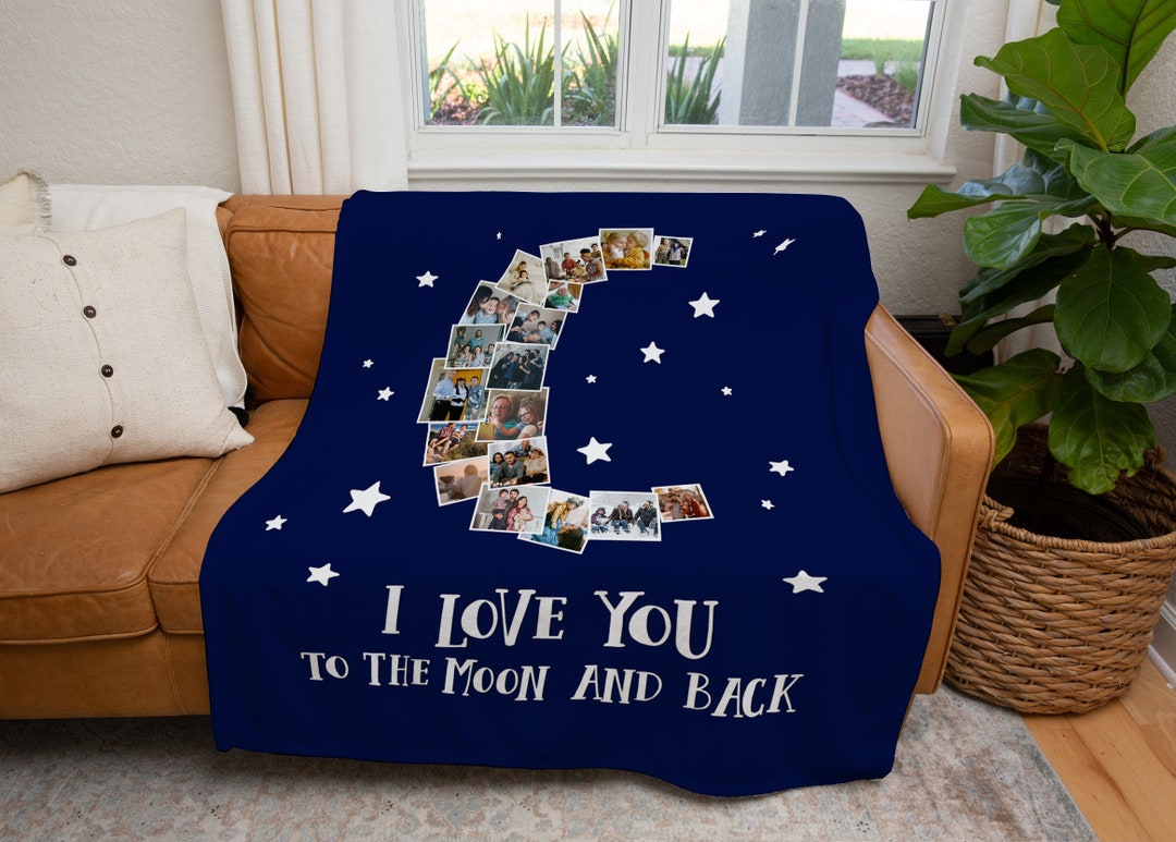 Love You to the Moon and Back Blanket Family Photo Blanket Etsy