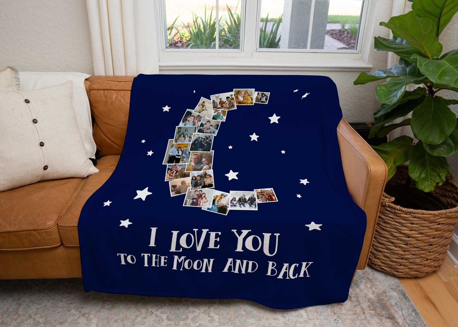 Love You to the Moon and Back Blanket Family Photo Blanket Etsy