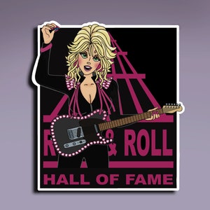 Adesivo - Dolly Parton Rock and Roll Hall of Fame; Adesivo Dolly Parton