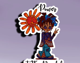 Sticker - Power to the Peaceful; Power to the Peaceful Sticker; Peace Sticker; Inspirational Sticker; Political Sticker