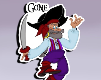 Sticker - Gone Pirating; Pirate Sticker; Pirate&#39;s Life for Me Sticker; Pirate Festival Sticker