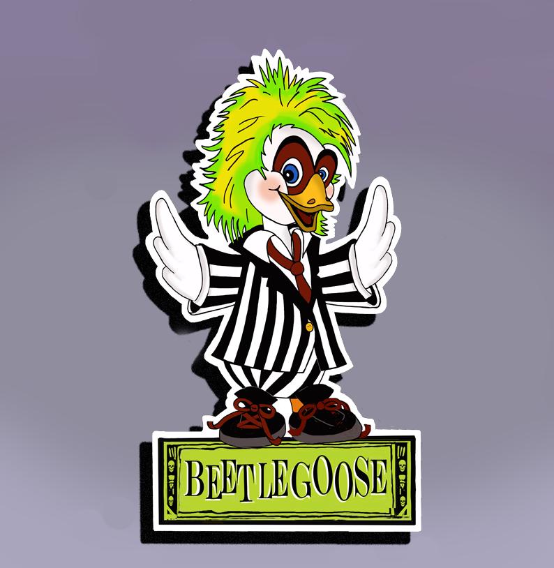 Aufkleber - Käfergans; Mashup Up Aufkleber; Witziger Sticker; Cartoon Aufkleber