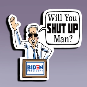 Adesivo - Stai zitto, amico?; Adesivo di Joe Biden; Adesivo politico; Adesivo dibattito; Adesivo anti-Trump