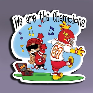 Autocollant - Nous sommes les champions ; Sticker pour célébrer Swift et Kelce ; Sticker Célébrer les victoires ; Sticker Taylor & Travis