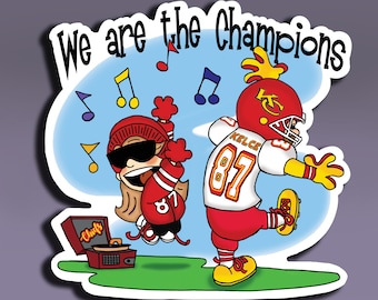 Sticker - Wir sind die Meister;  Swift und Kelce feiern Aufkleber; Feiern Sie Siege Aufkleber; Taylor & Travis Aufkleber