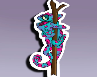 Sticker - Chameleon; Lizard Sticker; Animal Sticker; Graphic Sticker