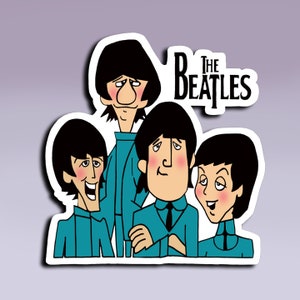 Car Decal - The Beatles; Car Decal - The Fab Four; The Beatles Car Decal;  Paul, John, George and Ringo Car Decal