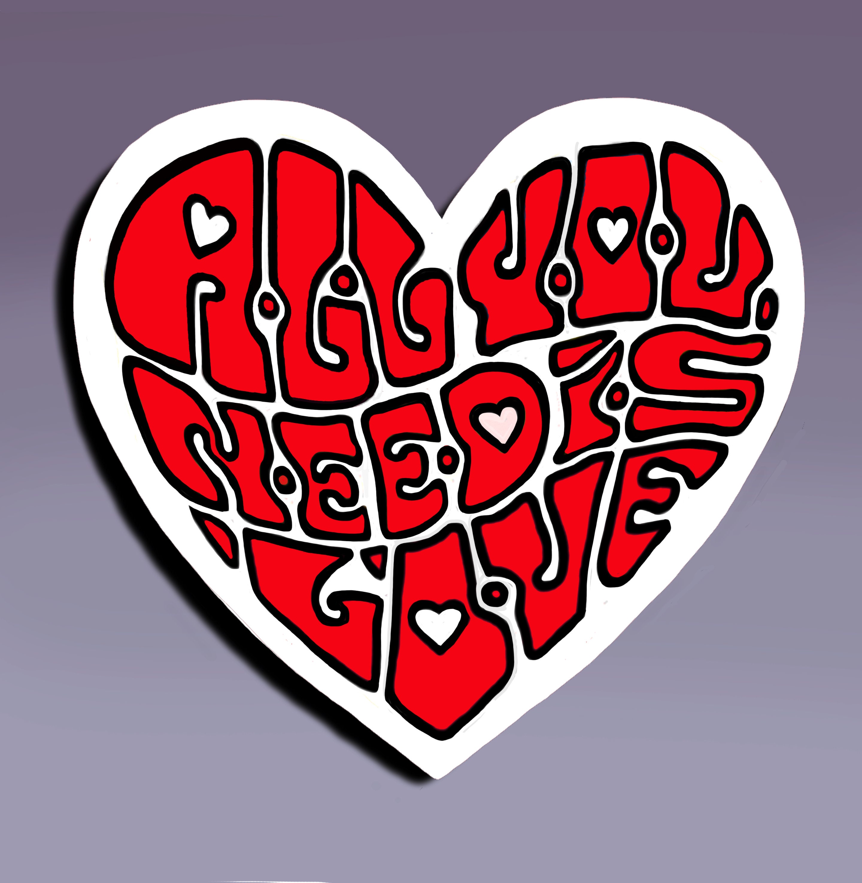 All You Need is Love Sticker Der Beatles Sticker Der Beatles Etsy