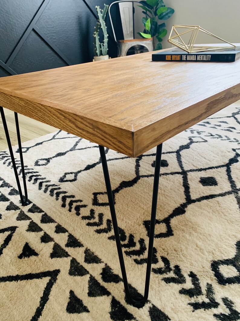 MidCentury Modern Coffee Table Hairpin Legs Coffee Table Etsy