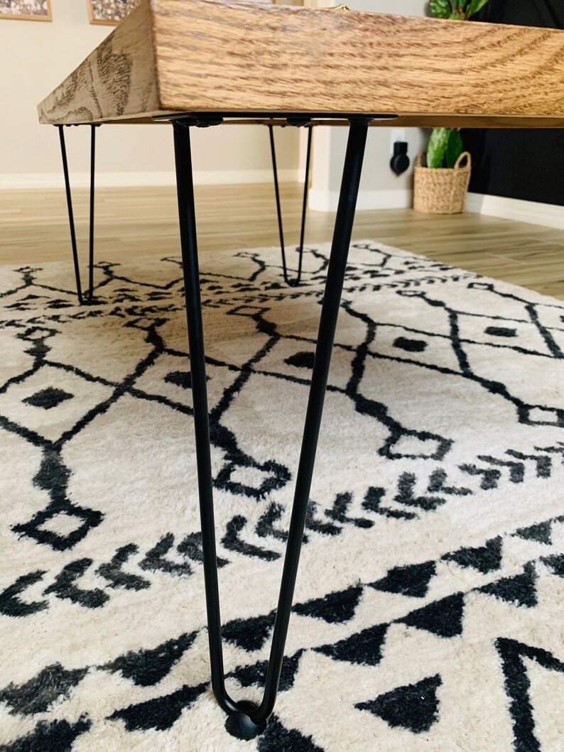 MidCentury Modern Coffee Table Hairpin Legs Coffee Table Etsy