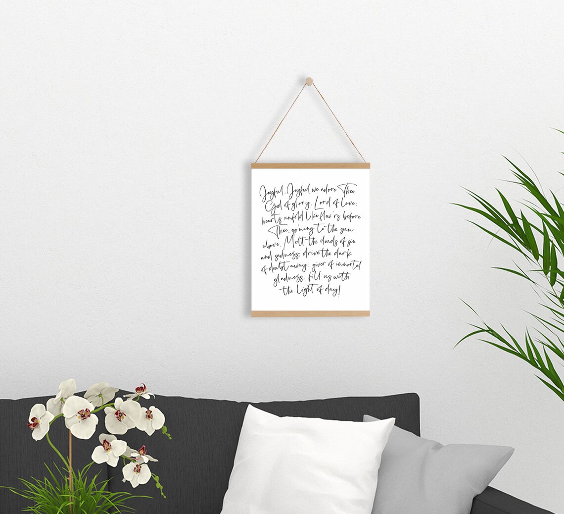 Joyful Joyful We Adore Thee Printable Hymn Word Art Print | Etsy