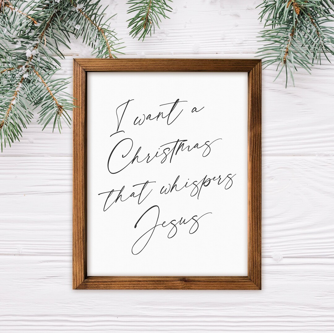 I Want A Christmas That Whispers Jesus Wood Framed Canvas - Etsy