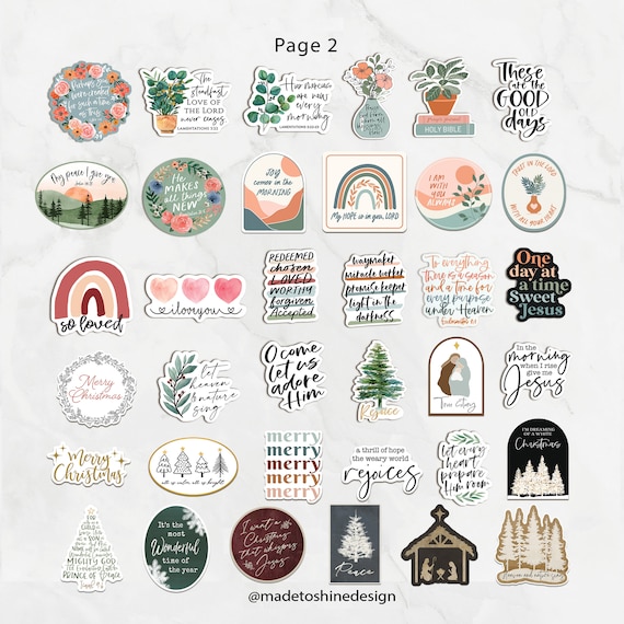 Religious Stickers for Kids (16 Round Shape) (10 Sheets) - Assorted Me –  New8Store