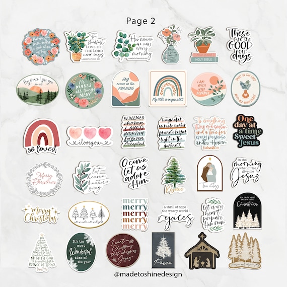 Christian Sticker Pack, Inspirational Stickers, Choose Your Pack Stickers, Waterproof Sticker Bundle, Bible Verse Stickers