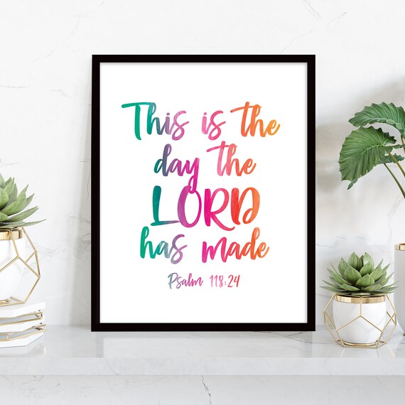Dies Ist Der Tag Den Der Herr Gemacht Dies ist der Tag den der Herr gemacht hat Psalm 118:24 | Etsy