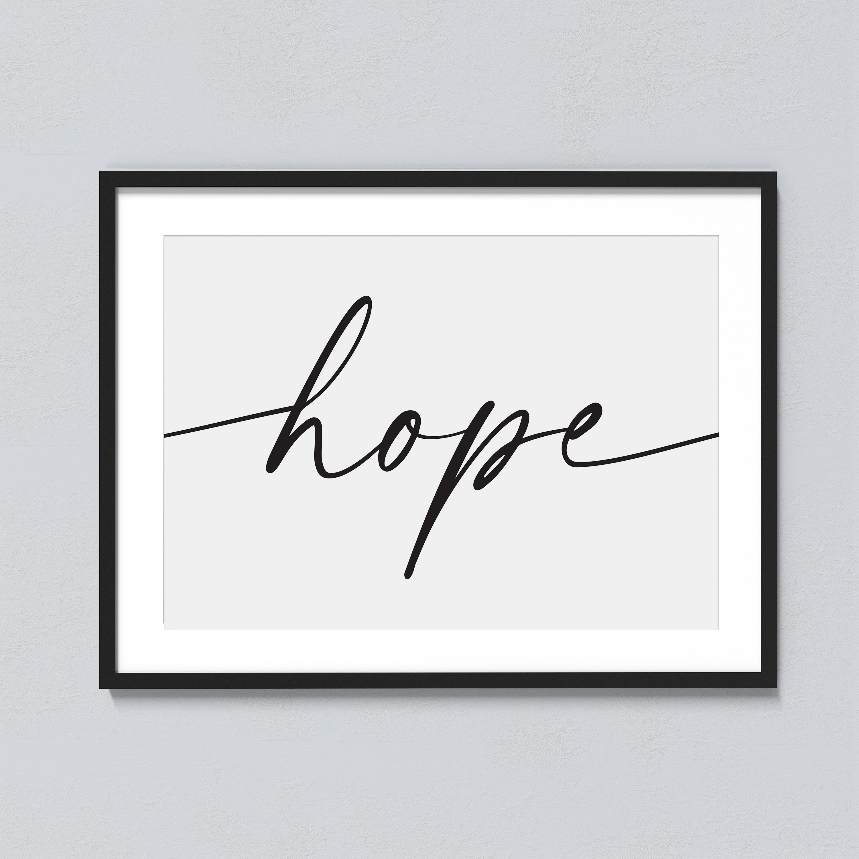 Hope Word Art Print Hope Cursive Script Font Wall Art Etsy Singapore
