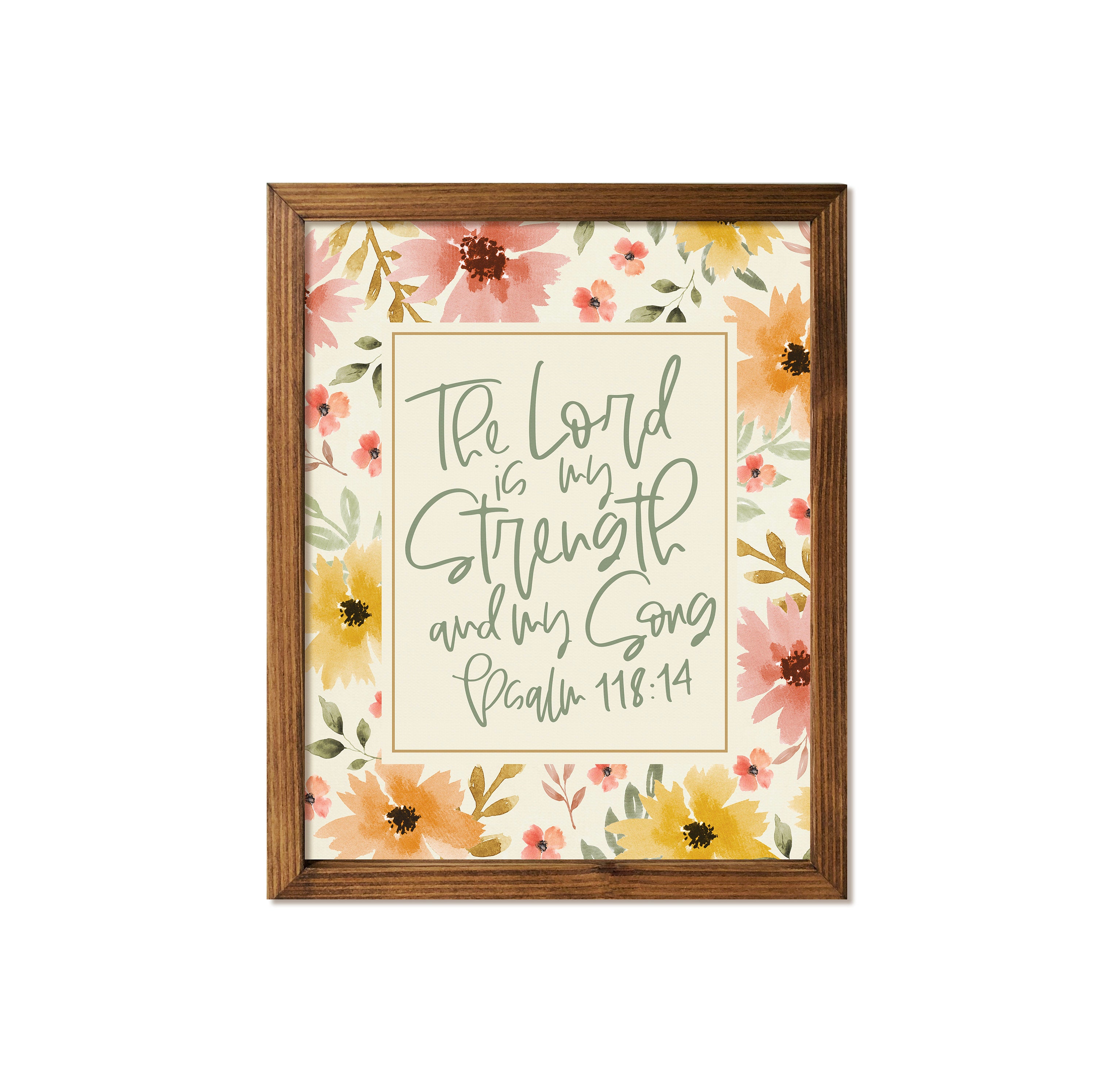 The Lord is My Strength and My Song Wood Sign, Christian Wall Decor ...