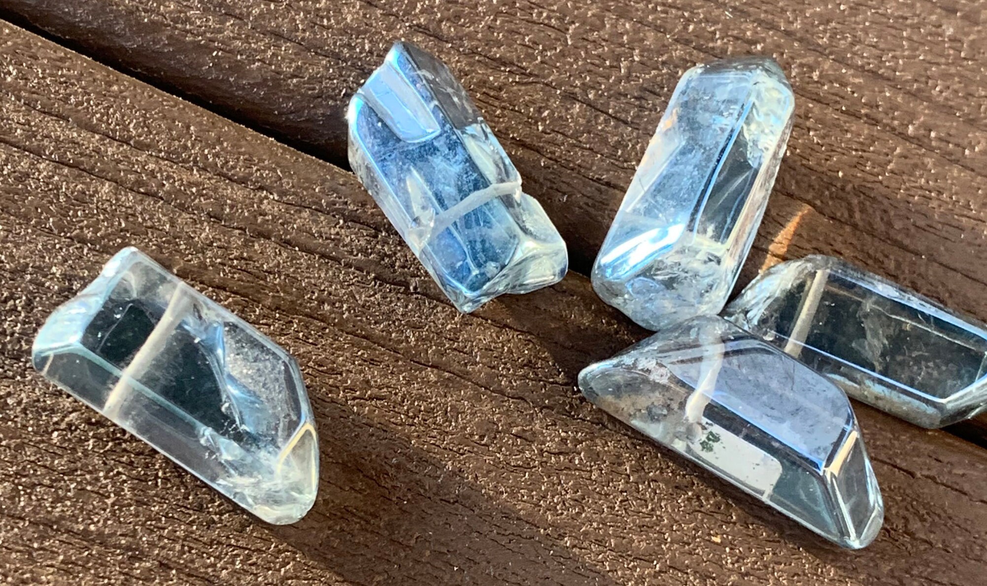 Translucent Gray Crystals With Custom Wire Wrap Etsy