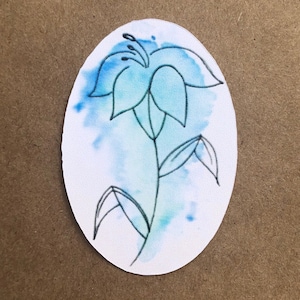 Aquarel Diverse Bloemenstickers Individueel (5)