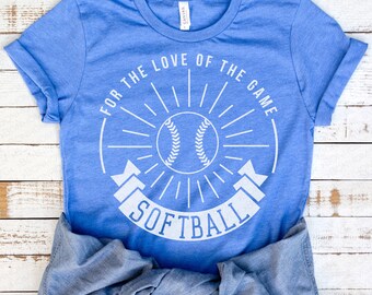 Softball SVG | For the Love of the Game SVG | Softball Mom Svg | Softball Fan SVG | Vintage Softball Svg | Softball Cut Files | Softball Png