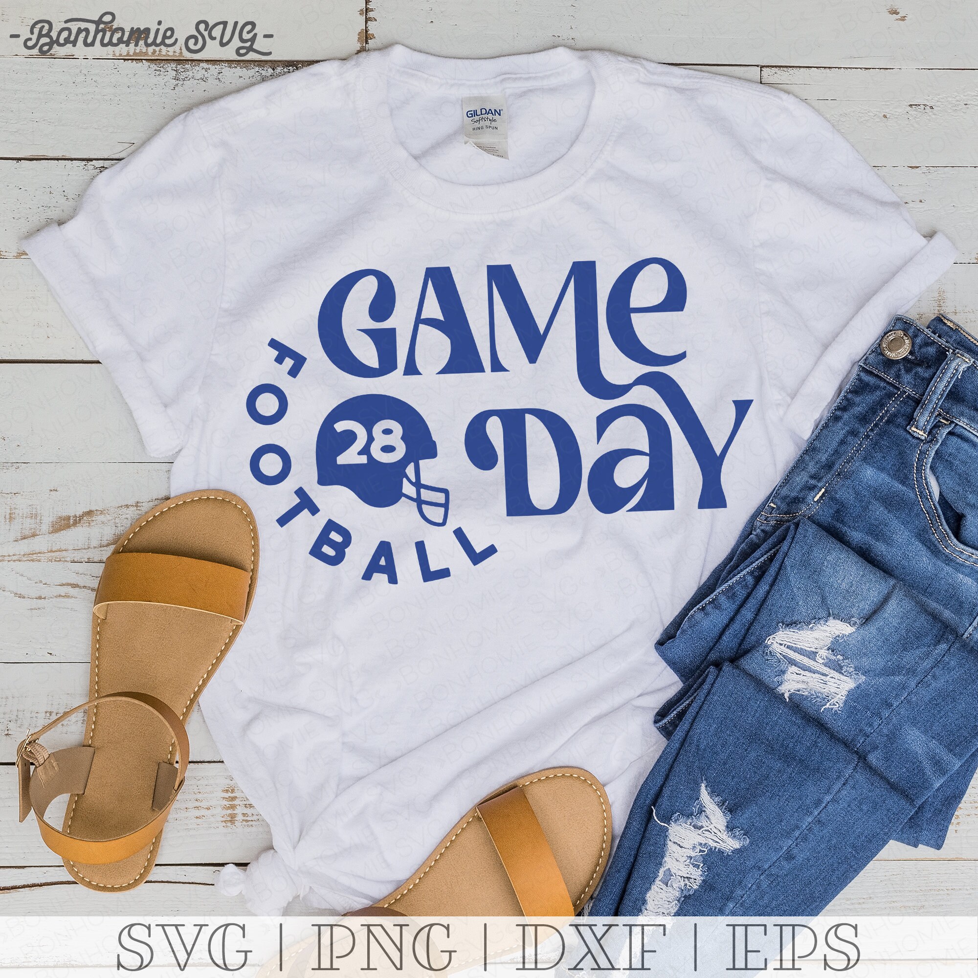 Football Game Day SVG | PNG | DXF | Digital Cut Files with Player Number for Shirts | Tumblers | Sublimation | Hats | Gifts | Mom Shirt Svg