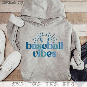 Baseball Vibes SVG | Baseball PNG | Game Day SVG | Baseball Shirt Svg | Baseball Gift Svg | Baseball Cut Files | Baseball Mom Svg