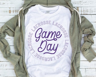Lacrosse Game Day SVG/PNG: moedershirt gesneden bestanden (digitale download)