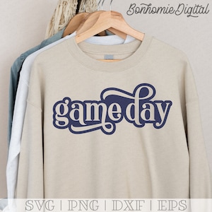 Game Day Sports SVG/PNG Design: Football, Basketball, Volleyball (Digital Download)