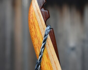 Corda Ad Arco Fiamminga Big Sky Bowstrings – 58″ Per Arco Ricurvo – Gialla E Marrone - Foto 2