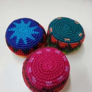 3 Pcs.Bundle  Assorted Crocheted Hacky Sacks