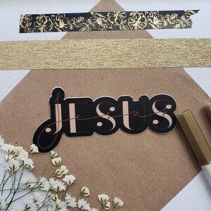Jesus Sticker | Waterproof Sticker | Laptop Sticker | Water Bottle Sticker | Christian Sticker | Gift