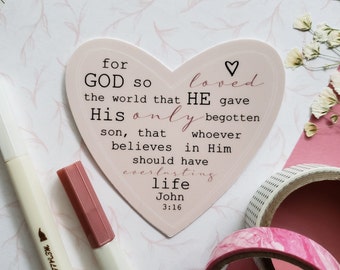 John 3:16 Sticker | Christian Sticker | Religious | Laptop Sticker | Water Bottle Sticker | Sticker Gift | Christian Sticker