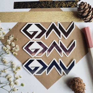 God is Greater Than the Highs and Lows | Faith Inspired Gift | Christian Sticker | Laptop Sticker | Water Bottle Sticker | Clear Sticker
