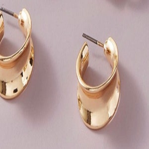 Gold Earrings, Minimalist Earrings, Gold, Statement Earrings