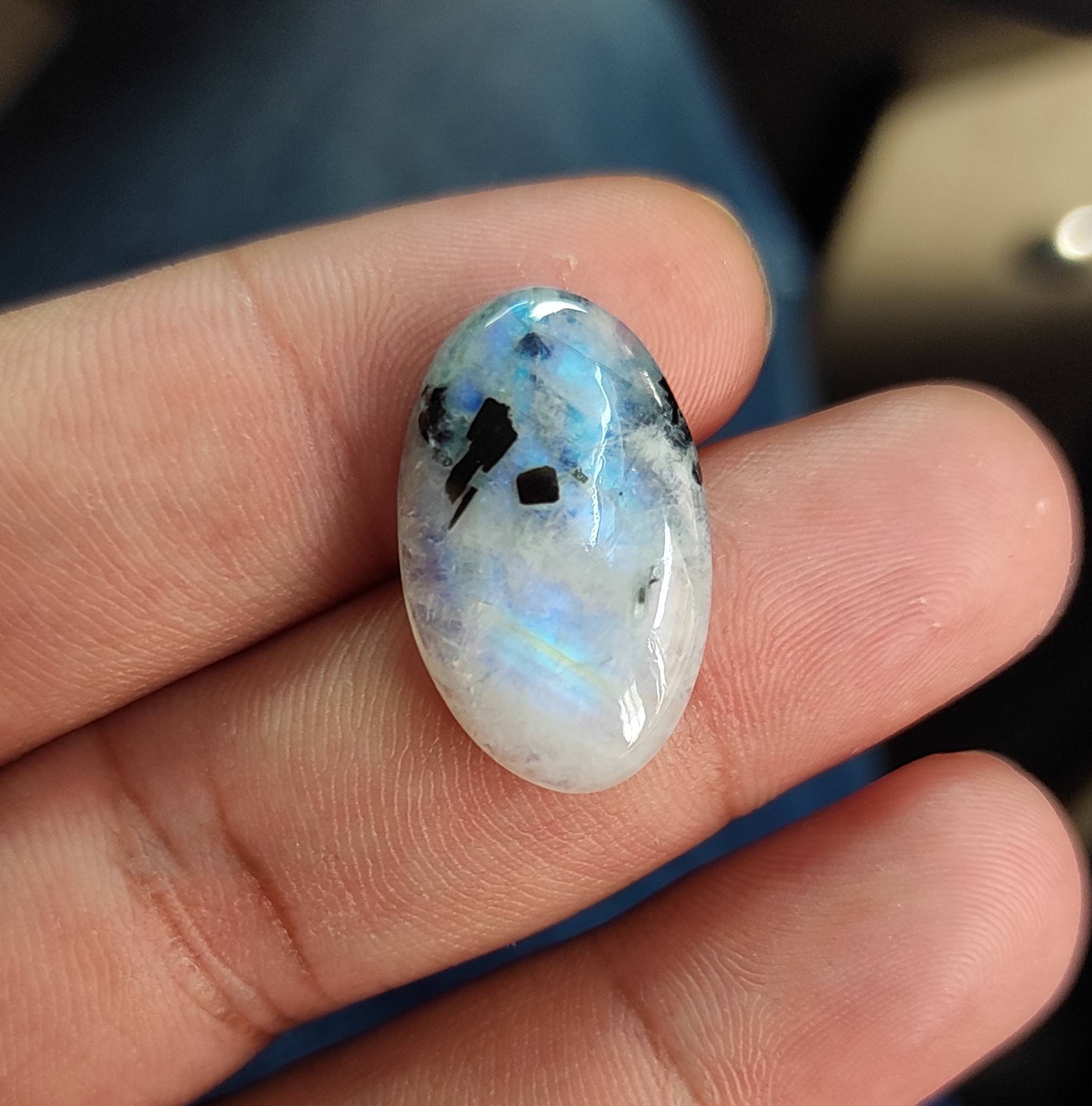Natural Moonstone Tourmaline 15.70 Carat 24x14.5 MM Oval Shape Etsy