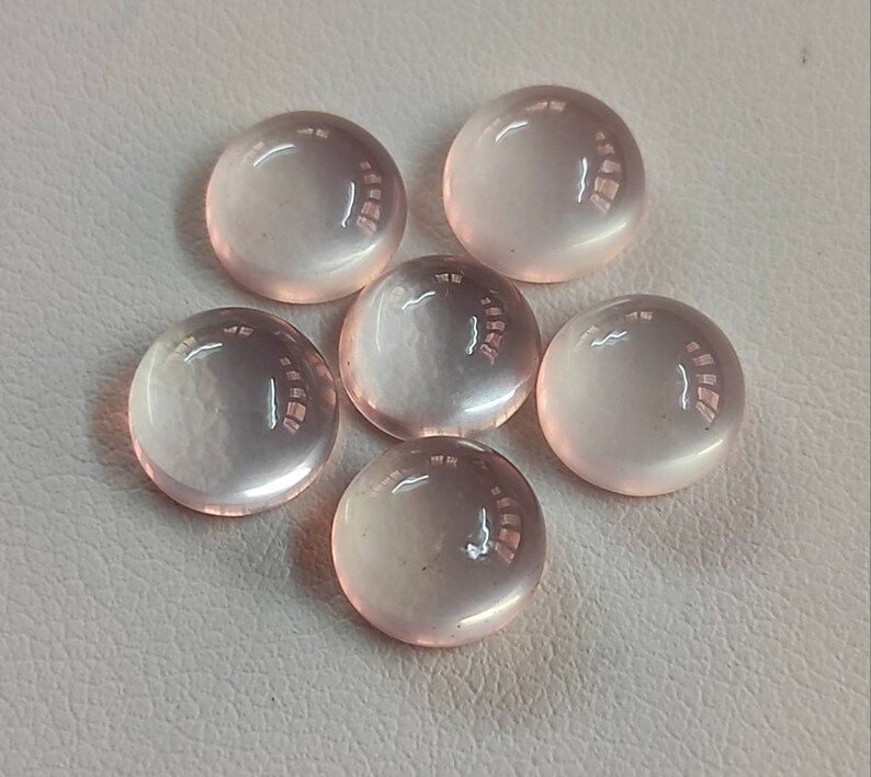 Natural Rosequartz Cabochon 8x8 MM Round Shape Calibrated Size Nice Quality Gemstone