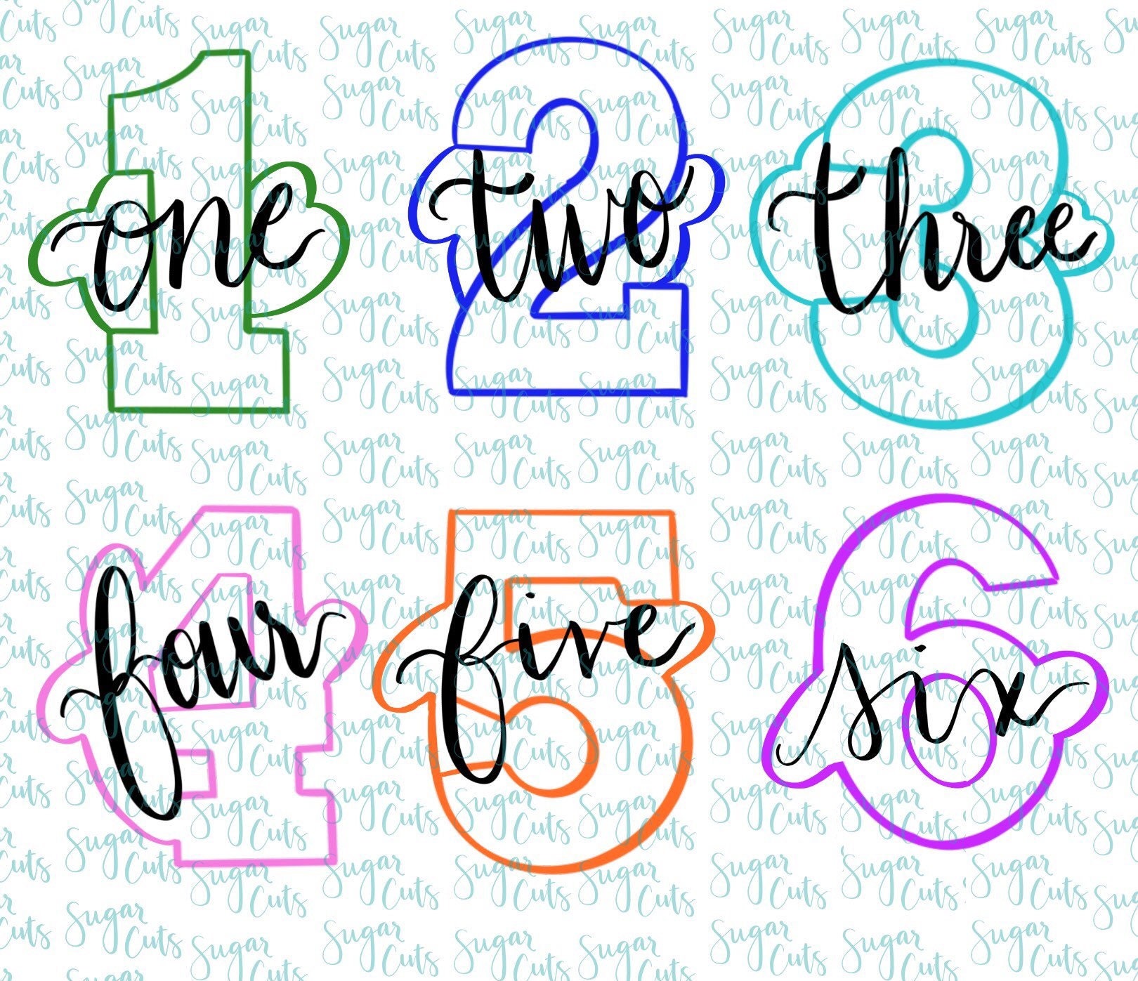 Lettered Numbers Etsy