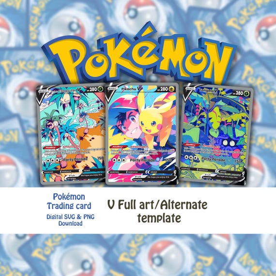 Custom Pokemon Card V Full Art/alternate Art - Etsy