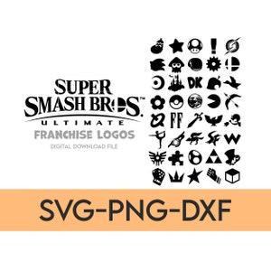 Super Smash Bros Ultimate Franchise Logo  Digital Download SVG PNG DXF