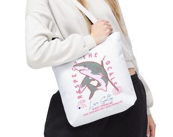 Shark Beach Bag — Fun Eco-Friendly Ocean Art Shopping Tote | Marine Life