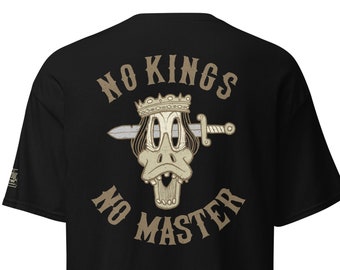 Motorcycle T-shirt No Kings No Master Play Card King Skull Shirt No Motorcycle Club Shirt Playing Card Shirt King of Fool Shirt Poker Card