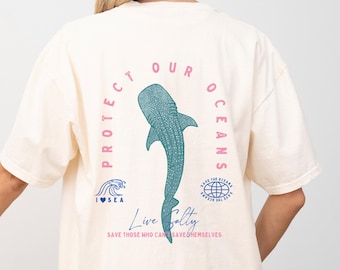 Whale Shark Comfort Colors T-Shirt, Ocean Lover Tee