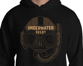 Sweat à capuche unisexe avec masque de rugby sous-marin Sweat à capuche UWR Sweat à capuche pour sports nautiques