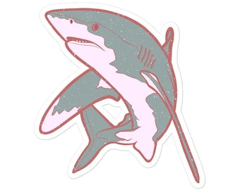 Haaistickers, sticker strandachtig, sticker zeeleven, respecteer haai, red de haai, oceaansticker
